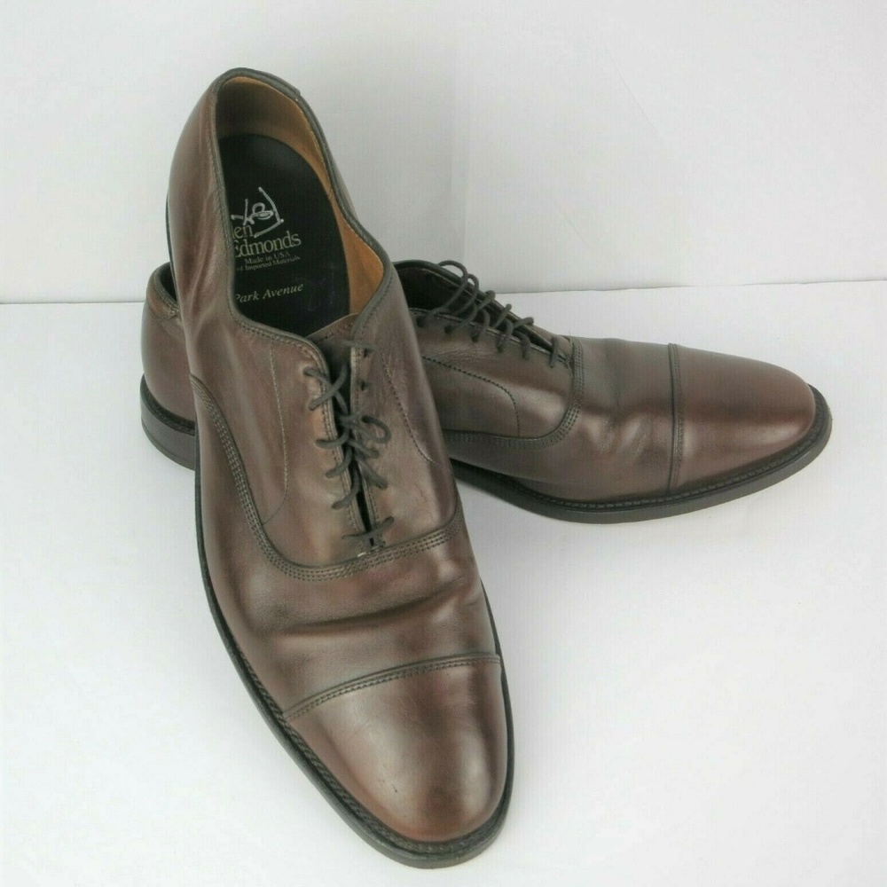 Allen Edmonds Park Avenue Brown Cap-Toe Oxfords